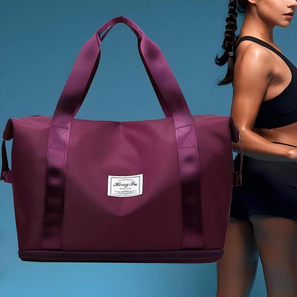 54 L Hand Duffel Bag - Stile Maroon Multipurpose Foldable Travel Bag - Multicolor - Large Capacity