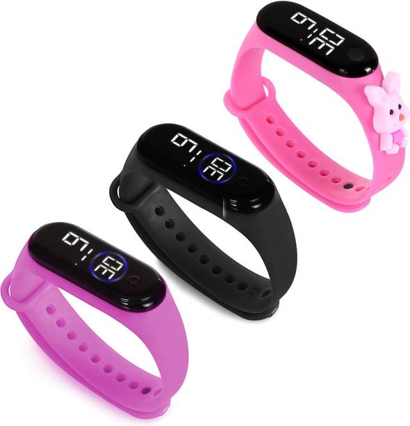 HYPERLEX 3 COMBO Stylish Digital LED Bracelet Band Wrist Watch for Kids, Boys & Men