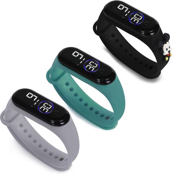 HYPERLEX 3 COMBO Stylish Digital LED Bracelet Band Wrist Watch for Kids, Boys & Men