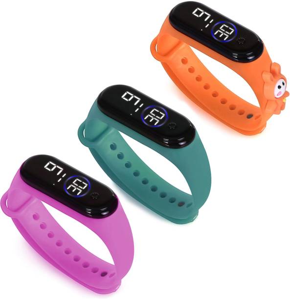 HYPERLEX 3 COMBO Stylish Digital LED Bracelet Band Wrist Watch for Kids, Boys & Men