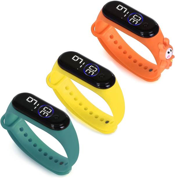 HYPERLEX 3 COMBO Stylish Digital LED Bracelet Band Wrist Watch for Kids, Boys & Men