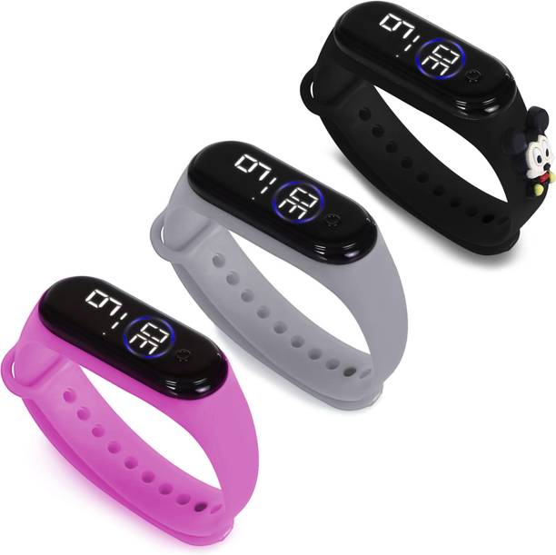 HYPERLEX 3 COMBO Stylish Digital LED Bracelet Band Wrist Watch for Kids, Boys & Men