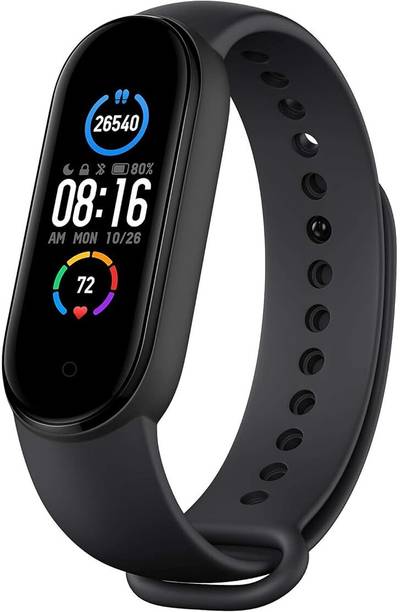 Mi Smart Band 5 - Large AMOLED Color DisplayHealth Tracking, Alarm,(Black)