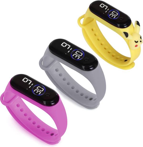 HYPERLEX 3 COMBO Stylish Digital LED Bracelet Band Wrist Watch for Kids, Boys & Men