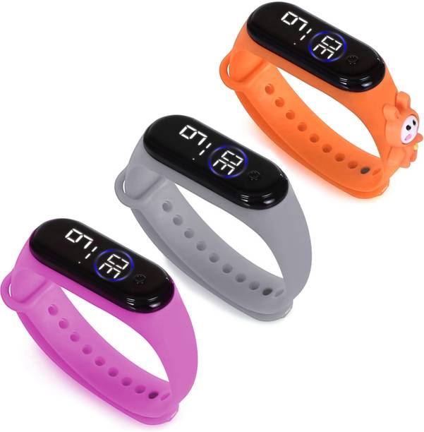 HYPERLEX 3 COMBO Stylish Digital LED Bracelet Band Wrist Watch for Kids, Boys & Men