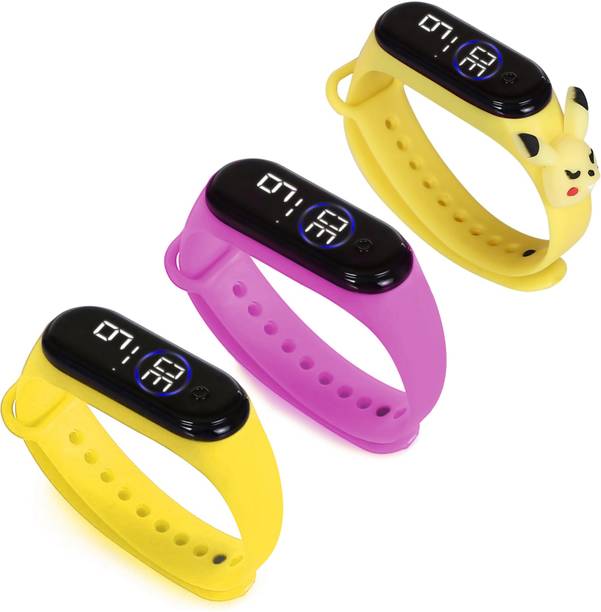 HYPERLEX 3 COMBO Stylish Digital LED Bracelet Band Wrist Watch for Kids, Boys & Men