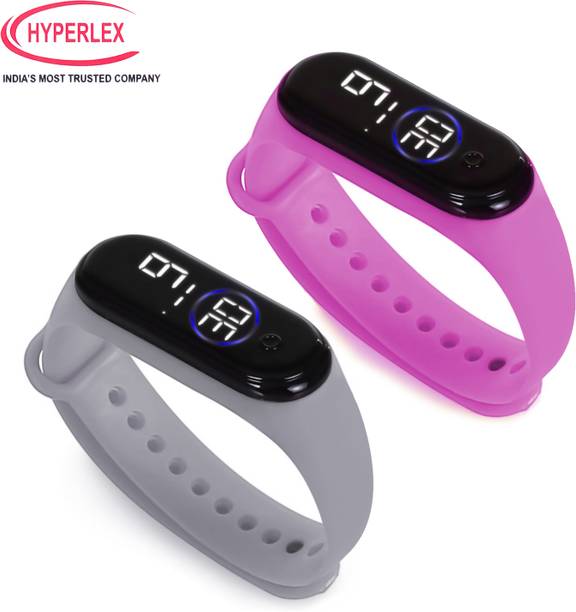 HYPERLEX Stylish Unisex Digital LED Bracelet Band Wrist Watch for Kids, Boys & Men