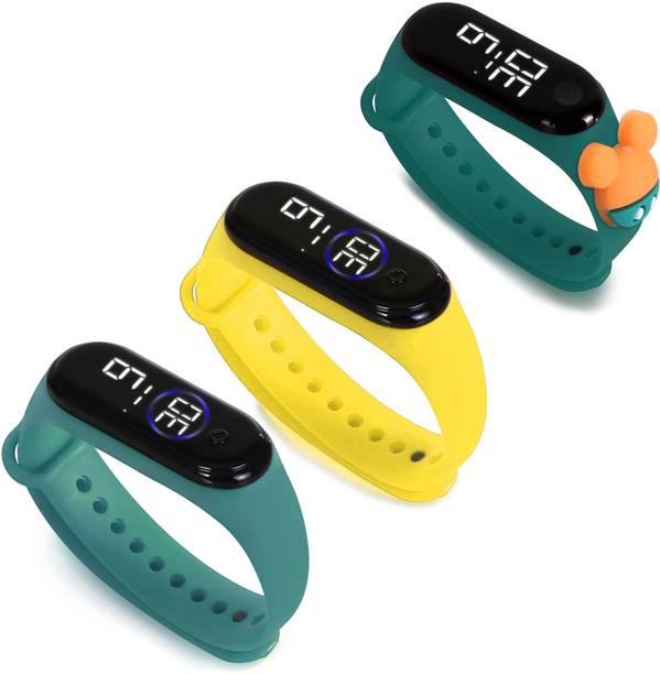 HYPERLEX 3 COMBO Stylish Digital LED Bracelet Band Wrist Watch for Kids, Boys & Men