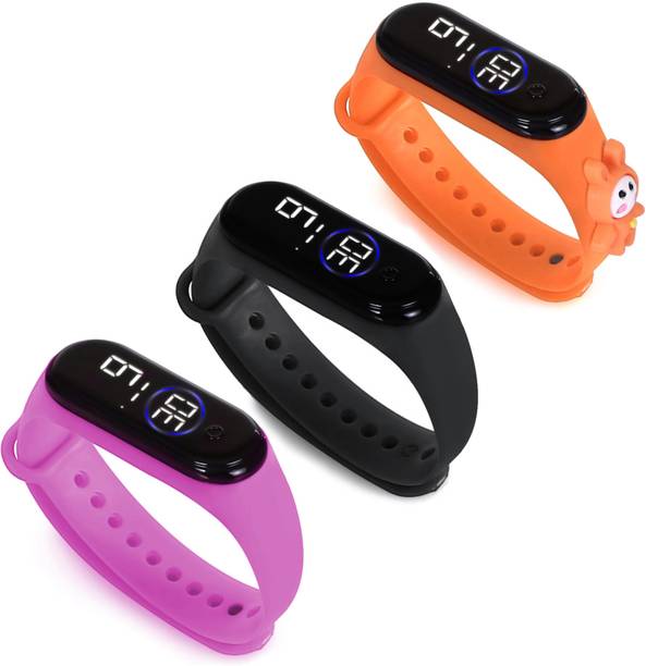 HYPERLEX 3 COMBO Stylish Digital LED Bracelet Band Wrist Watch for Kids, Boys & Men