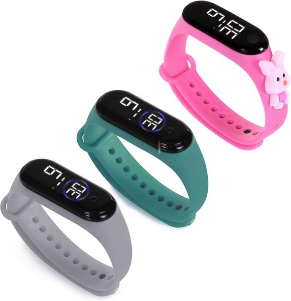 HYPERLEX 3 COMBO Stylish Digital LED Bracelet Band Wrist Watch for Kids, Boys & Men