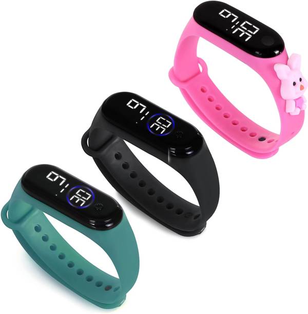 HYPERLEX 3 COMBO Stylish Digital LED Bracelet Band Wrist Watch for Kids, Boys & Men