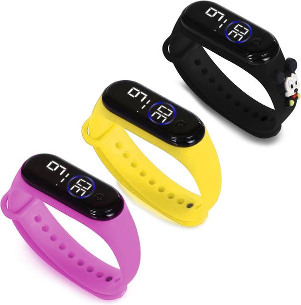 HYPERLEX 3 COMBO Stylish Digital LED Bracelet Band Wrist Watch for Kids, Boys & Men