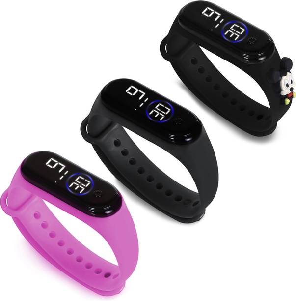 HYPERLEX 3 COMBO Stylish Digital LED Bracelet Band Wrist Watch for Kids, Boys & Men