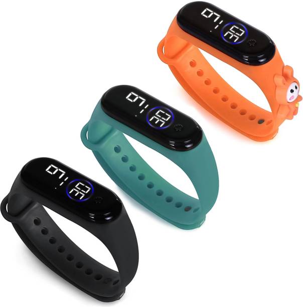 HYPERLEX 3 COMBO Stylish Digital LED Bracelet Band Wrist Watch for Kids, Boys & Men