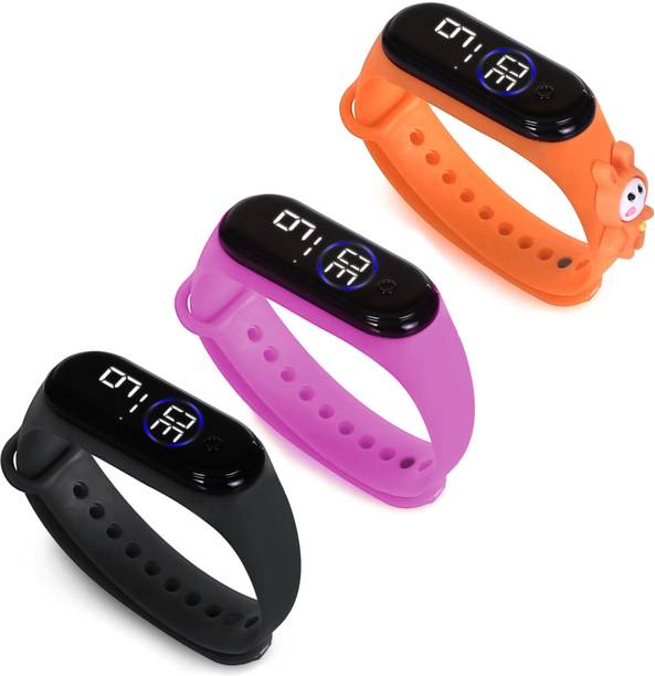 HYPERLEX 3 COMBO Stylish Digital LED Bracelet Band Wrist Watch for Kids, Boys & Men