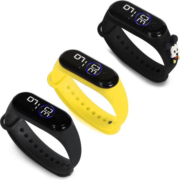 HYPERLEX 3 COMBO Stylish Digital LED Bracelet Band Wrist Watch for Kids, Boys & Men