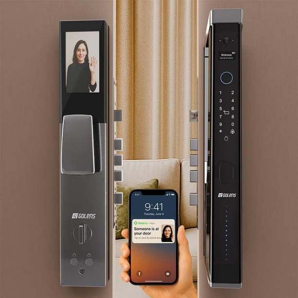 GOLENS X9 Luxury Smart Door Lock | Fingerprint, Wi-Fi, PIN, RFID, App & Key | Camera Smart Door Lock