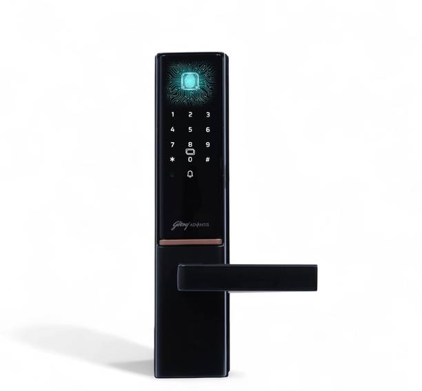 Godrej Locks Godrej Digital Lock | Advantis GSL D1 Lock for Main Door | 7 Access Mode | Fingerprint, RFID, PIN Code, NFC, Bluetooth App, Mechanical Key & Wi-Fi Access | VDP Compatible |Black Finish Smart Door Lock