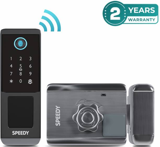 SPEEDY Wi-Fi Rim Lock for Internal Doors | Smart Door Lock | 5-Way Unlocking | Mobile App, Fingerprint, PIN, RFID Card & Emergency Key | 2-year Warranty & Free Installation by brand Smart Door Lock
