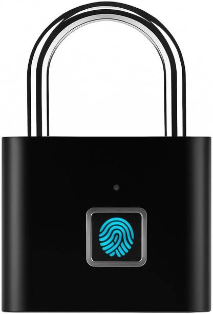 DREWITENTERPRISE Keyless Rechargeable Fingerprint Padlock Smart Door Lock Smart Door Lock Smart Door Lock