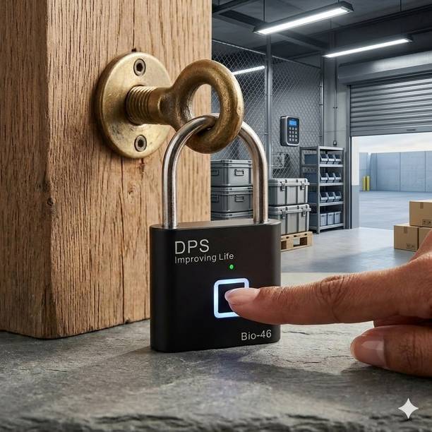 DPS BIO-46 Keyless Rechargeable Fingerprint Padlock Smart Door Lock Smart Door Lock