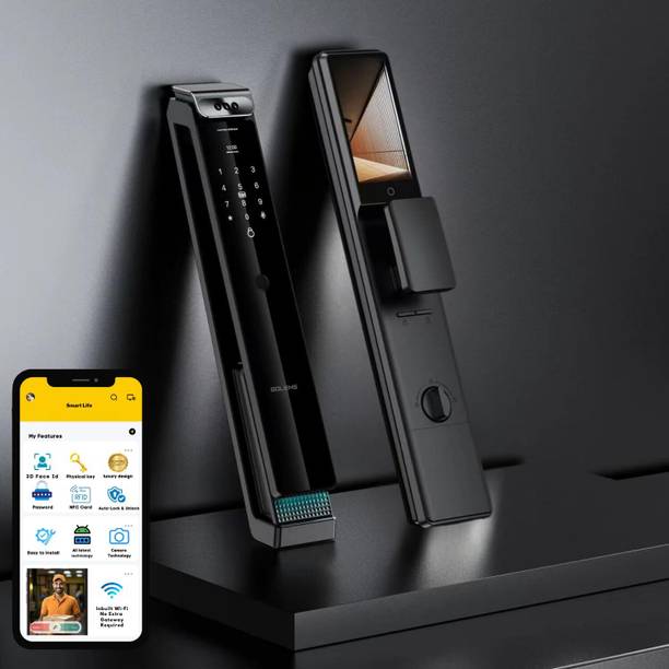 GOLENS X28 Smart Door Lock with 3D Face ID, WiFi Camera, Fingerprint & 8-Way Unlocking Smart Door Lock