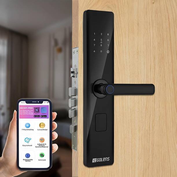 GOLENS X33 Smart Door Lock – 6-in-1, Wi-Fi, Fingerprint, App, No Gateway Smart Door Lock