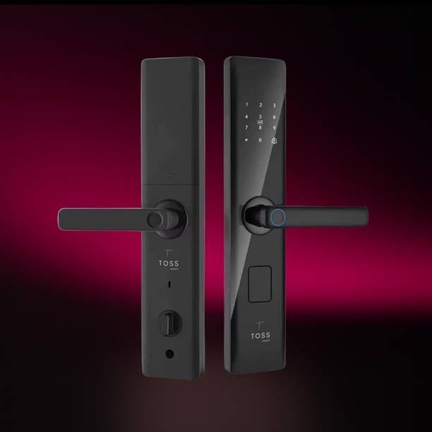 Toss Smart 4-in-1 Unlock (Fingerprint, PIN, RFID, Manual Key) | Digital Lock for Home & Office | Biometric Security | USB Backup | 2-Year Warranty Smart Door Lock