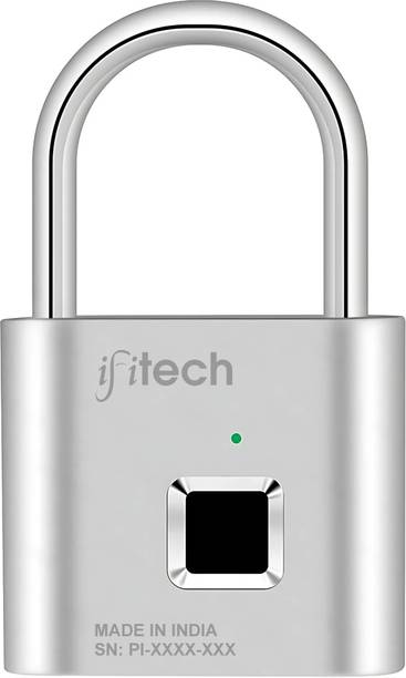 IFITech Rechargeable Smart Fingerprint Padlock (Silver) Smart Door Lock