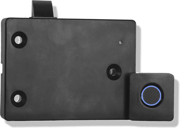 Lockee PrivacyPod | Biometric Fingerprint Cabinet Drawer Lock | Hidden Electronic Furniture Lock | 10-20 User Storage | USB Rechargeable | Mechanical Key Override | Child Safety Wooden Almirah Wardrobe Smart Door Lock