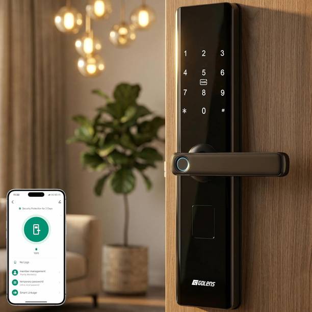 GOLENS Smart Door Lock X33 – 6-in-1, Wi-Fi, Fingerprint, App, Mechanical Key Smart Door Lock