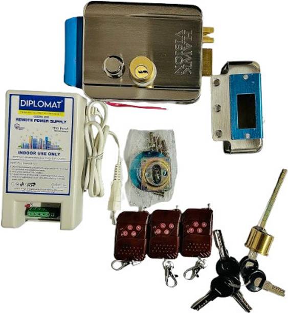 Diplomat Key Electronic Door Lock and Remote Kit (Silver) Smart Door Lock