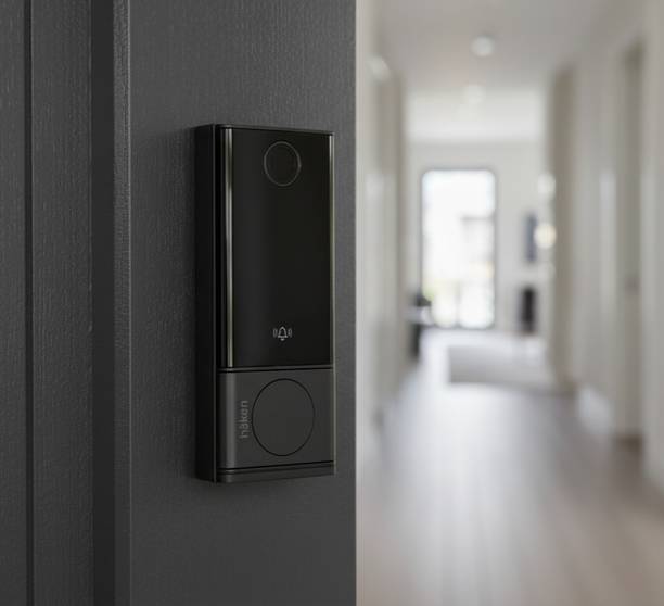 HAKEN SYSTENS LLP Haken HDLE-ENTO Rim Digital Door Lock 5-Way — Fingerprint, PIN, RFID, WiFi & Mechanical Key (Graphite Black) Smart Door Lock