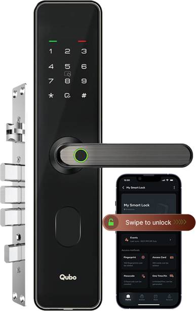 Qubo Smart Lock Select | 7-Way Unlocking | 5 Bolts| Mobile App | Fingerprint | 2-Year Warranty Smart Door Lock