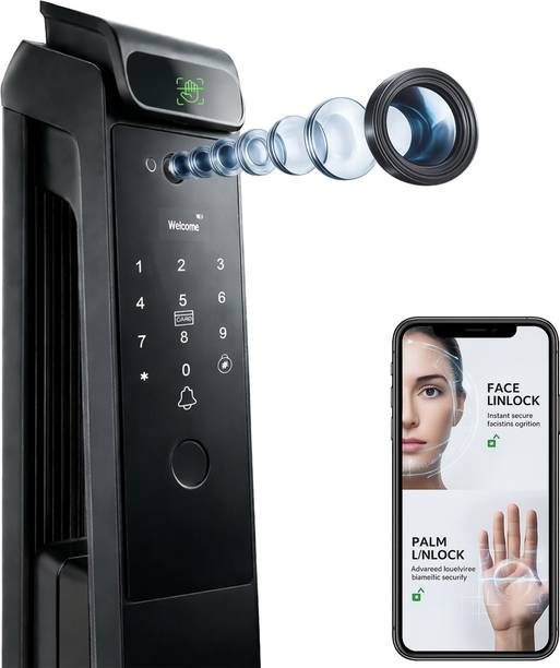 GOLENS X94 Premium Smart Door Lock with 3D Face ID, Fingerprint, RFID & 8-Way Unlock Smart Door Lock