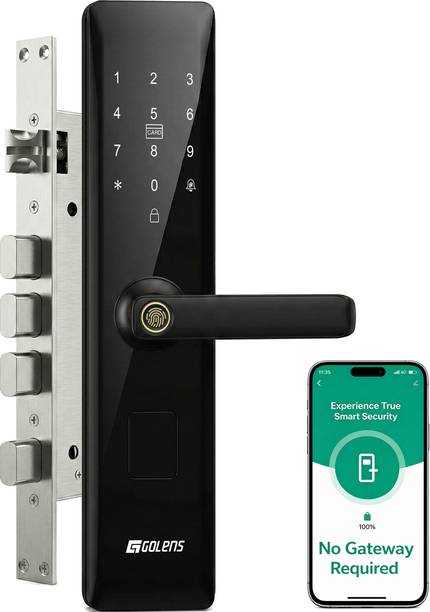 GOLENS X33 Smart Door Lock – 6-in-1, Wi-Fi, Fingerprint, App, No Gateway Smart Door Lock