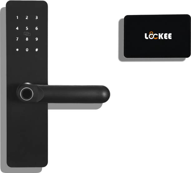 Lockee Klevio Core | 5-Way Unlock: Fingerprint, PIN, RFID, App & Mechanical Key | WiFi & Bluetooth | Wooden Doors | ( 1 White NFC Card Extra) Smart Door Lock