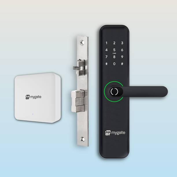 Mygate Lock SE with WiFi Gateway | 6-Way Unlock: Fingerprint, PIN, App, RFID, Key, OTP | 3Y Lock Warranty Smart Door Lock