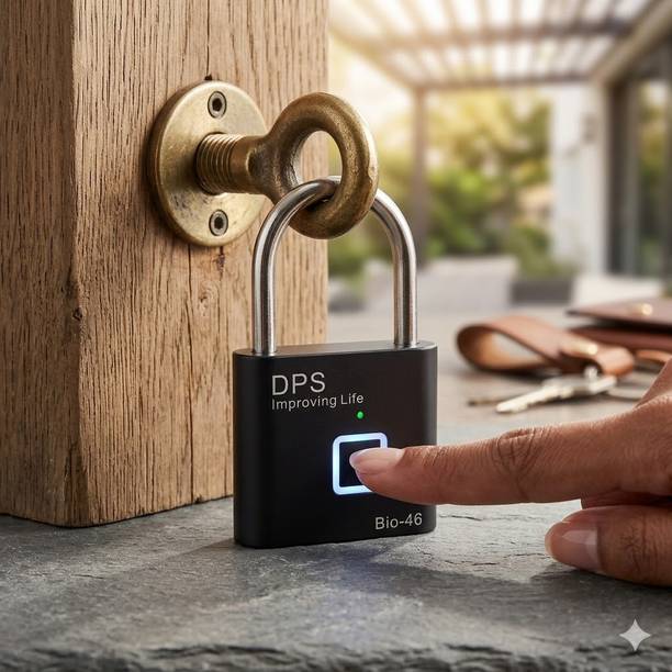 DPS BIO-46 Keyless Rechargeable Fingerprint Padlock Smart Door Lock Smart Door Lock