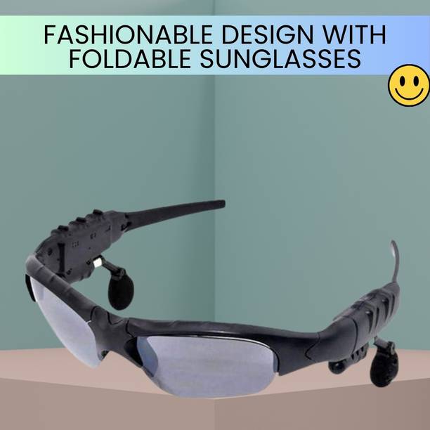 YAROH Bluetooth Sunglasses With Wireless Earphones Attached & Stereo Sound FeatureU396