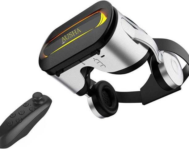 AUSHA Virtual Reality VR Headset with Built in Adjustable Headphones
