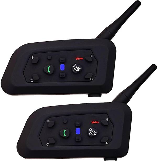amiciAuto V6 Pro Helmet Bluetooth Intercom for 6 Riders, Headphone for Motorcycle Riders Smart Headphones