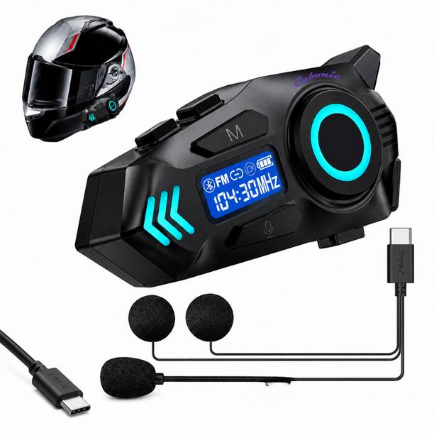 Cubonic RideSync K09 BT Calling, Multi Device Intercom, FM, Music Sharing Headset for Motorcycle Smart Helmet