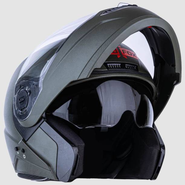 HEADFOX N2 Smart Bluetooh sba7 Dashing Green Motorcycle Smart Helmet