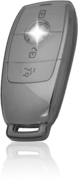 JVCV Soft TPU Transparent Cover Compatible with Benz E Series Smart Key Smart Key