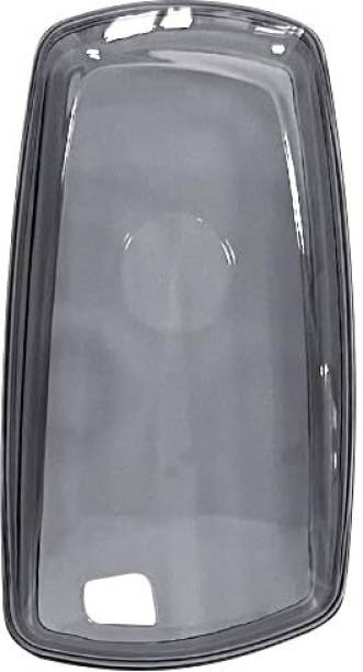 JVCV Soft TPU Transparent Cover Compatible with BMW Smart Key (Transparent Black) Smart Key
