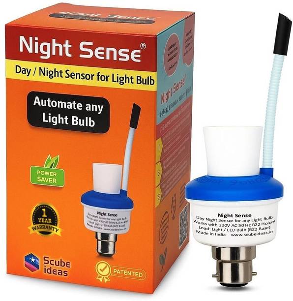 Night Sense Auto Day Night Sensing Bulb Holder Not Motion Sensor Dusk to Dawn B22 Adapter Smart Sensor Light