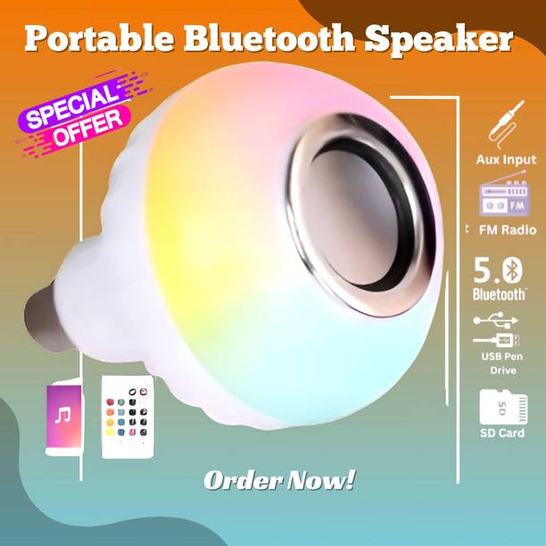 GUGGU Bluetooth Music Bulb Speaker With Remote Control Change Disco light for HomeE181 Smart Bulb