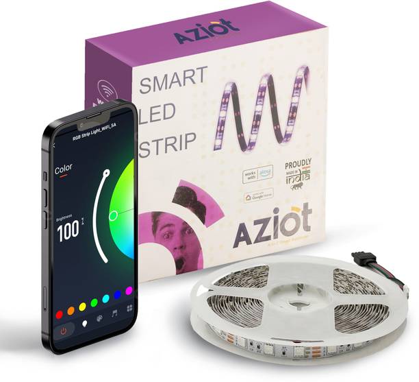 AZIOT Smart LED Strip Light (RGB WiFi+BLE), 5m, Music Sync, TV & Decor Lighting Light Strip