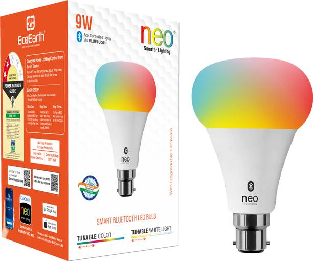 ECOEARTH Neo Bluetooth Smart Bulb |9W|Warm to Cool Feel & 16 Million Colors|B22 Smart Bulb